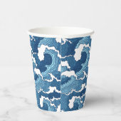 Abstracte golven papieren bekers (Rechts)