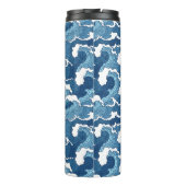 Abstracte golven thermosbeker (Achterkant)