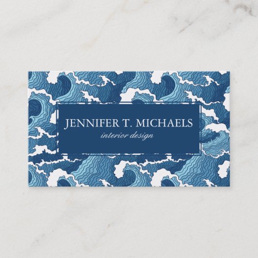 Abstracte golven visitekaartje (Voorkant)