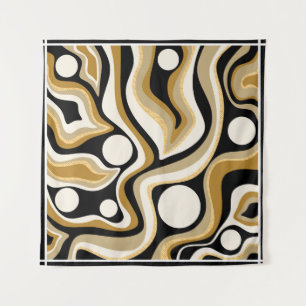 Abstracte golvende lijnen patroonachtergrond wandkleed
