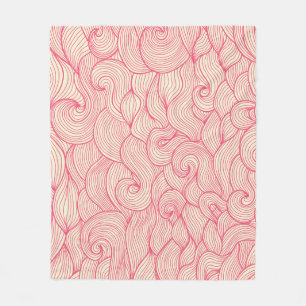 Abstracte golvende streken, patroon. fleece deken