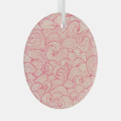 Abstracte golvende streken,  patroon. glas ornament (Voorkant Rechts)