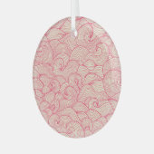 Abstracte golvende streken,  patroon. glas ornament (Voorkant links)