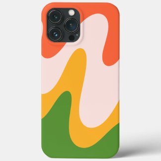 Abstracte golvende vloeibare vormen iPhone 13 Pro Max Hoesje