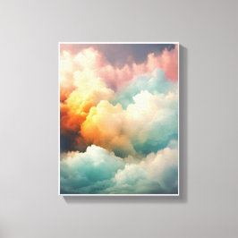 Abstracte golvende wolken Canvas Print