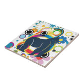 Abstracte Gorilla Ceramic Tile Tegeltje (Zijkant)