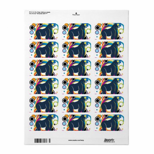 Abstracte Gorilla Labels (Full Sheet)