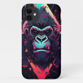 Abstracte gorilla met felle kleuren Case-Mate iPhone case (Achterkant)
