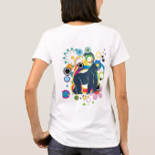 Abstracte Gorilla Women's Basic T-Shirt (Achterkant)