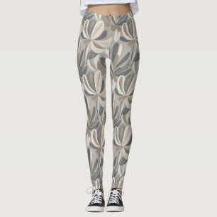 Abstracte Gouache Bloemcompositie Leggings