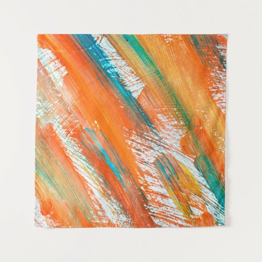 Abstracte gouache schildert verschillende heldere wandkleed (Voorkant (horizontaal))