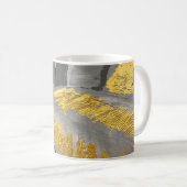 Abstracte goudachtergrond luxe grung koffiemok (Voorkant rechts)