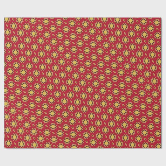 Abstracte goudbloemen cadeaupapier (Vlak)