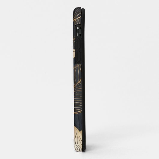 Abstracte goudbloemen en bladeren Case-Mate iPhone case (Achterkant/links)
