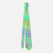 Abstracte gouddragonfly blauwe pasta stropdas (Achterkant)