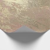 Abstracte gouden Folie Metallic Stroke Roos Gold Cadeaupapier (Hoek)