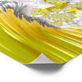 Abstracte Gouden Fractal Poster (Hoek)