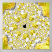 Abstracte Gouden Fractal Poster (Voorkant)