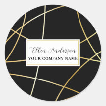 Abstracte gouden lijnen sticker