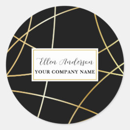 Abstracte gouden lijnen sticker