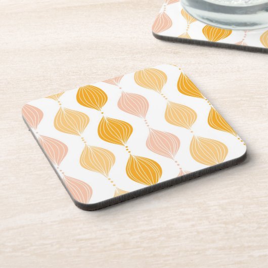 Abstracte gouden ogeenpatroonachtergrond drankjes onderzetter (Linkerzijde)