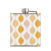 Abstracte gouden ogeenpatroonachtergrond heupfles (Achterkant)