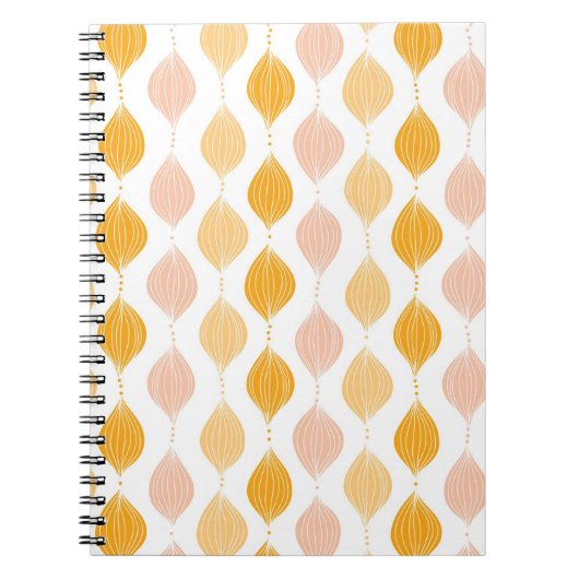 Abstracte gouden ogeenpatroonachtergrond notitieboek (Voorkant)