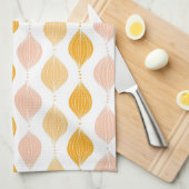 Abstracte gouden ogeenpatroonachtergrond theedoek (Quarter Fold)