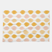 Abstracte gouden ogeenpatroonachtergrond theedoek (Horizontaal)