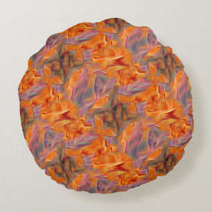 Abstracte gouden tamarin met gekruiste benen rond kussen