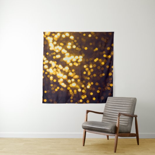 Abstracte gouden tas met zwarte achtergrond wandkleed (In situ)