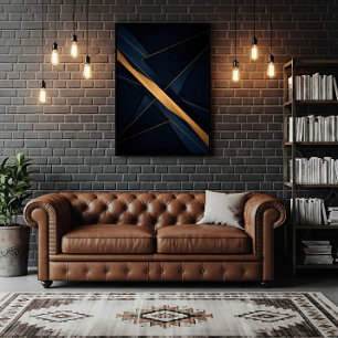 Abstracte Gouden Verbindingen Poster