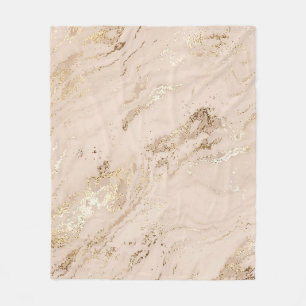 Abstracte goudmarmer met glittergolven fleece deken