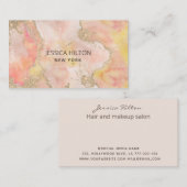 Abstracte goudpastelwasprogramma's met goudglitter visitekaartje (Voorkant / Achterkant)