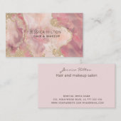 Abstracte goudpastelwasprogramma's met goudglitter visitekaartje (Voorkant / Achterkant)