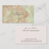 Abstracte goudpastelwasprogramma's met goudglitter visitekaartje (Voorkant / Achterkant)