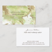 Abstracte goudpastelwasprogramma's met goudglitter visitekaartje (Voorkant / Achterkant)