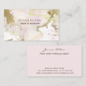 Abstracte goudpastelwasprogramma's met goudglitter visitekaartje (Voorkant / Achterkant)