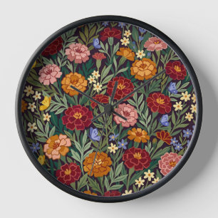 Abstracte goudsbloemtuin vlinders kunst klokken