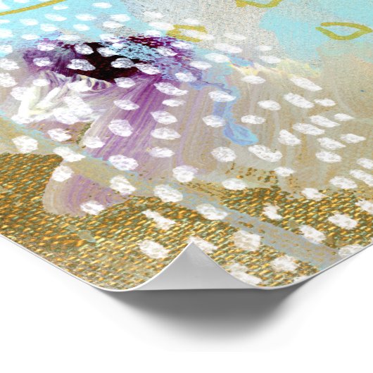 Abstracte goudverf poster (Hoek)