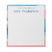 Abstracte gradiënt koraal blauwe rand notitieblok (Voorkant)