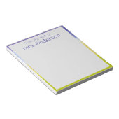 Abstracte gradiënt lavendel limoen groene rand notitieblok (Schuin)