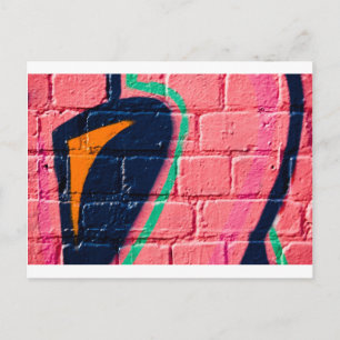 Abstracte Graffiti-details op de getextureerde wan Briefkaart