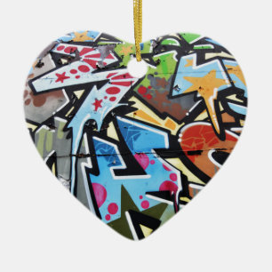 Abstracte graffiti keramisch ornament