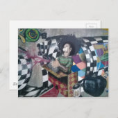 Abstracte graffiti-kunst briefkaart (Voorkant / Achterkant)