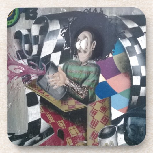 Abstracte graffiti-kunst drankjes onderzetter (Voorkant)