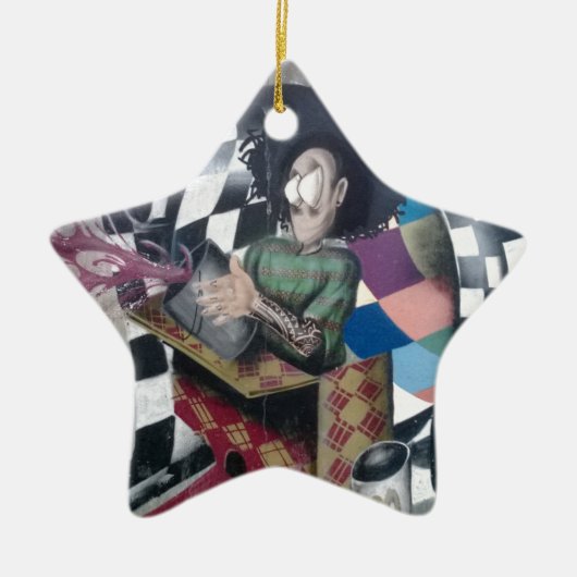 Abstracte graffiti-kunst keramisch ornament (Voorkant)