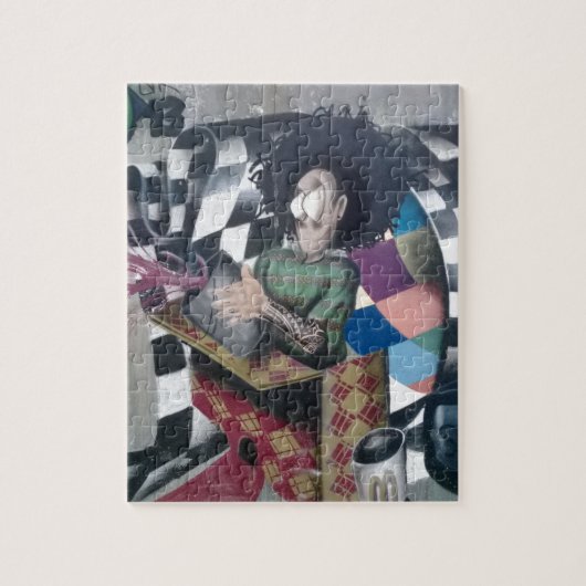 Abstracte graffiti-kunst legpuzzel (Verticaal)