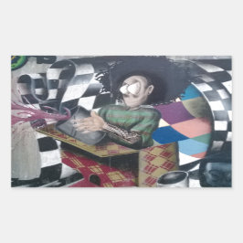 Abstracte graffiti-kunst rechthoekige sticker