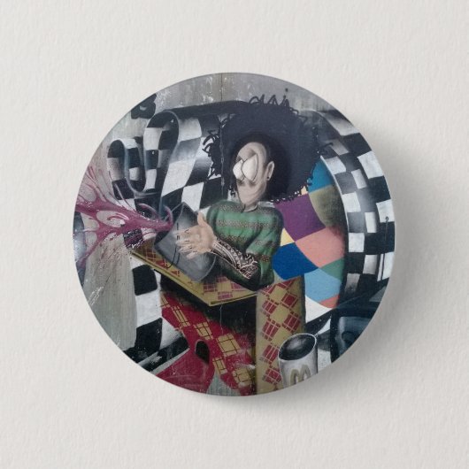 Abstracte graffiti-kunst ronde button 5,7 cm (Voorkant)